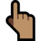Backhand Index Pointing Up - Medium emoji on Microsoft
